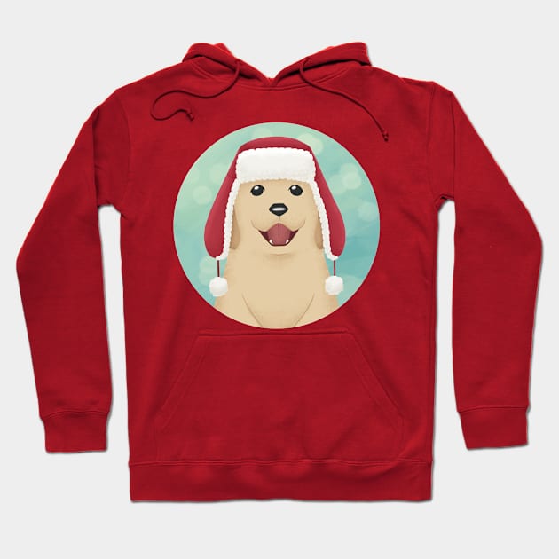 Winter Golden Retriever Hoodie by AmalteaOlenska